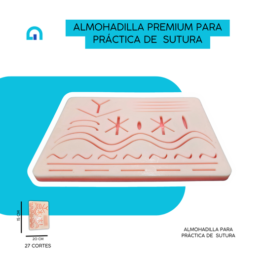 Almohadilla Premium para práctica de sutura